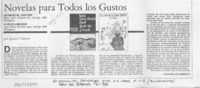 Novelas para todos los gustos  [artículo] Ignacio Valente.