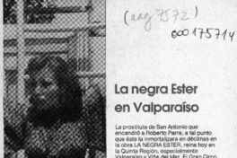 La Negra Ester en Valparaíso  [artículo].