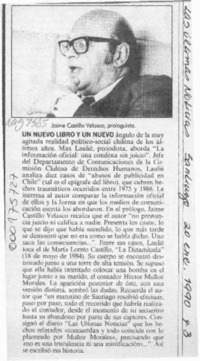 Un Nuevo libro y un nuevo ángulo --  [artículo].