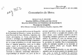 Técnicas en geografía  [artículo] Basilio Georgudis Maya.