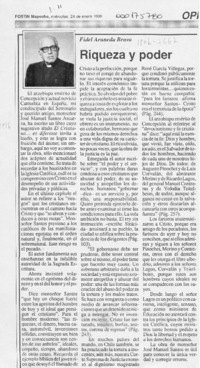 Riqueza y poder  [artículo] Fidel Araneda Bravo.