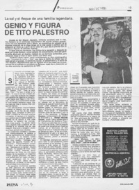Genio y figura de Tito Palestro  [artículo].