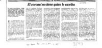 El coronel no tiene quien le escriba  [artículo] Luisa Ulibarri.
