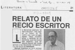 Relato de un recio escritor