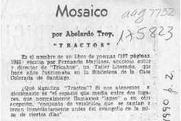Mosaico  [artículo] Abelardo Troy.