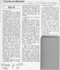 Isla 10  [artículo] Mario Orellana Mendizábal.