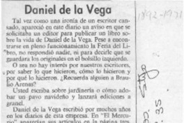 Daniel de la Vega  [artículo] Mario Cánepa Guzmán