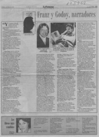 Franz y Godoy, narradores  [artículo] Luis Sánchez Latorre.