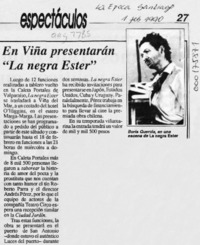En Viña presentarán "La negra Ester"  [artículo].