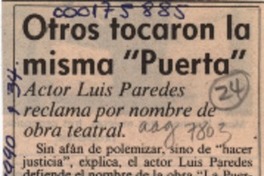 Otros tocaron la misma "Puerta"  [artículo].