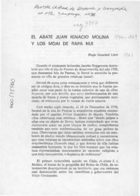 El abate Juan Ignacio Molina y los moai de Rapa Nui  [artículo] Hugo Gunckel Lüer.
