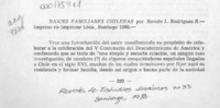 "Raíces familiares chilenas"  [artículo] J. Rafael Reyes Reyes.