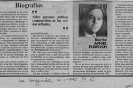 Biografías  [artículo] Angel Flisfisch.