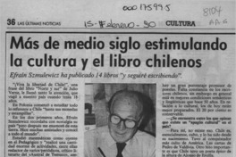 Más de medio siglo estimulando la cultura y el libro chilenos  [artículo].