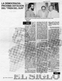 La democracia, próxima estación del "Tren del sur"