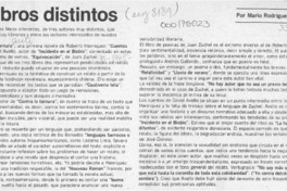 Tres libros distintos  [artículo] Mario Rodríguez Fernández.