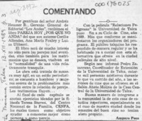 Comentando  [artículo] Amparo Pozo.