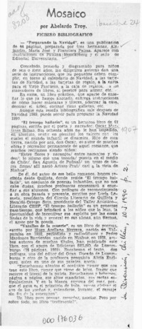 Fichero bibliográfico  [artículo] Abelardo Troy.