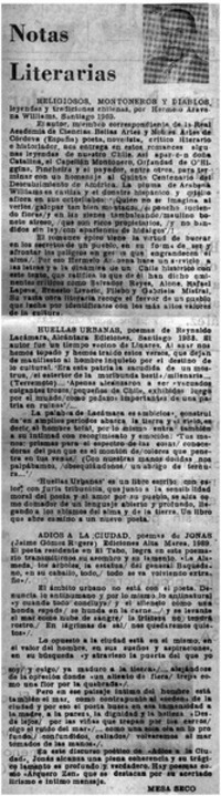 Notas literarias