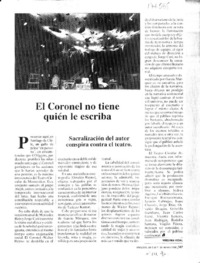 El coronel no tiene quien le escriba  [artículo] Virginia Vidal.