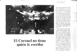 El coronel no tiene quien le escriba  [artículo] Virginia Vidal.