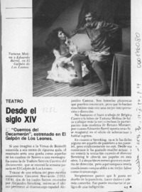 Desde el siglo XIV  [artículo] H. E.