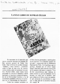 Lanzan libro de Konrad Ziller  [artículo].