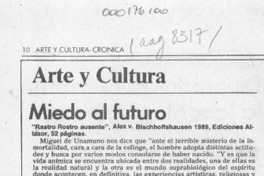 Miedo al futuro  [artículo] Mario Tomás Schilling F.