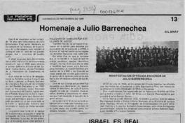 Homenaje a Julio Barrenechea  [artículo] Gil Sinay.