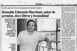 Reinaldo Edmundo Marchant, autor de premios, doce libros y fecundidad  [artículo] Verónica Waissbluth.