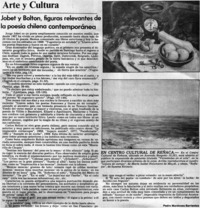 Jobet y Bolton, figuras relevantes de la poesía chilena contemporánea