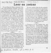 Leer es crecer  [artículo] H.