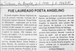 Fue laureado poeta angelino  [artículo].