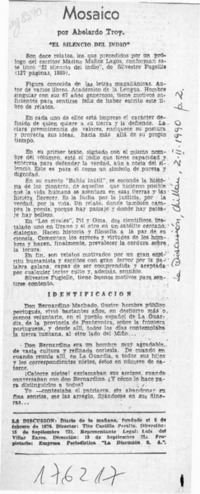 Mosaico  [artículo] Abelardo Troy.