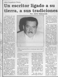 Un escritor ligado a su tierra, a sus tradiciones  [artículo] Javier Balmaceda.