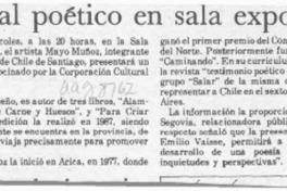 Hoy recital poético en sala exposiciones  [artículo].