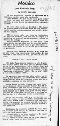 Mosaico  [artículo] Abelardo Troy.