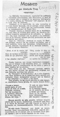 Mosaico  [artículo] Abelardo Troy.