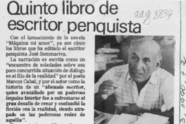 Quinto libro de escritor penquista  [artículo].