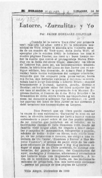 Latorre, "Zurzulita" y yo