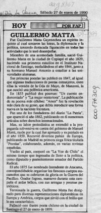 Guillermo Matta  [artículo] Fap.