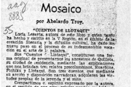 Mosaico  [artículo] Abelardo Troy.