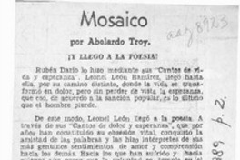 Mosaico  [artículo] Abelardo Troy.