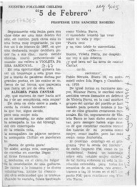 5 de febrero  [artículo] Luis Sánchez Romero.