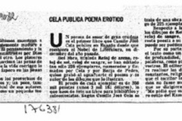 Cela publica poema erótico  [artículo].