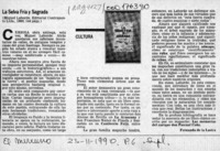 La selva fría y sagrada  [artículo] Fernando de la Lastra.