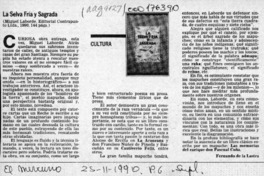 La selva fría y sagrada  [artículo] Fernando de la Lastra.