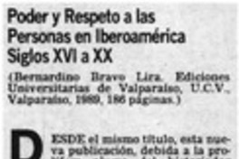 Poder y respeto a las personas en Iberoamérica