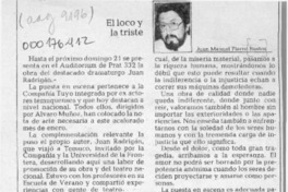 El loco y la triste  [artículo] Juan Manuel Fierro Bustos.