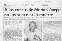 A las críticas de Mario Cánepa no las vence ni la muerte  [artículo] Rodolfo Gambetti.